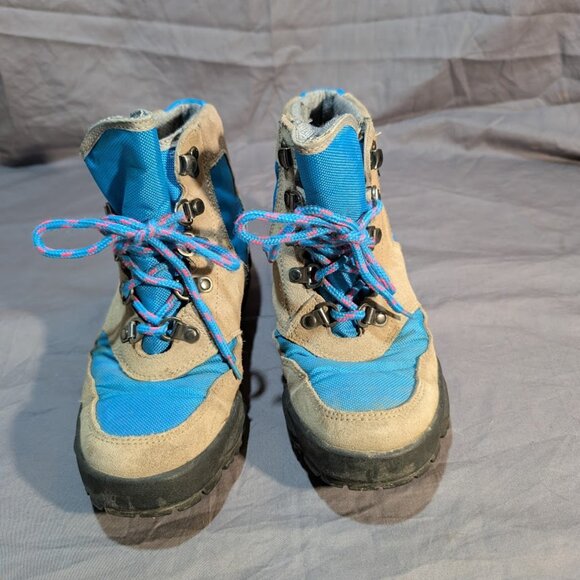 Vintage Danner Cross Hiker Tan and Blue Hiking Boot - Picture 1 of 8